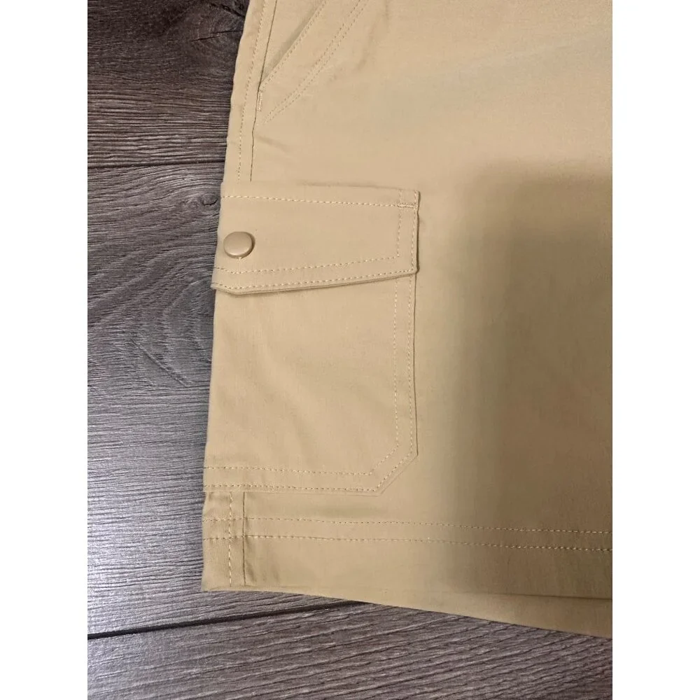 Eddie Bauer shorts women 2 Way Stretch 5”Inseam Hiking Outdoor Wear size 14 - Picture 3 of 13